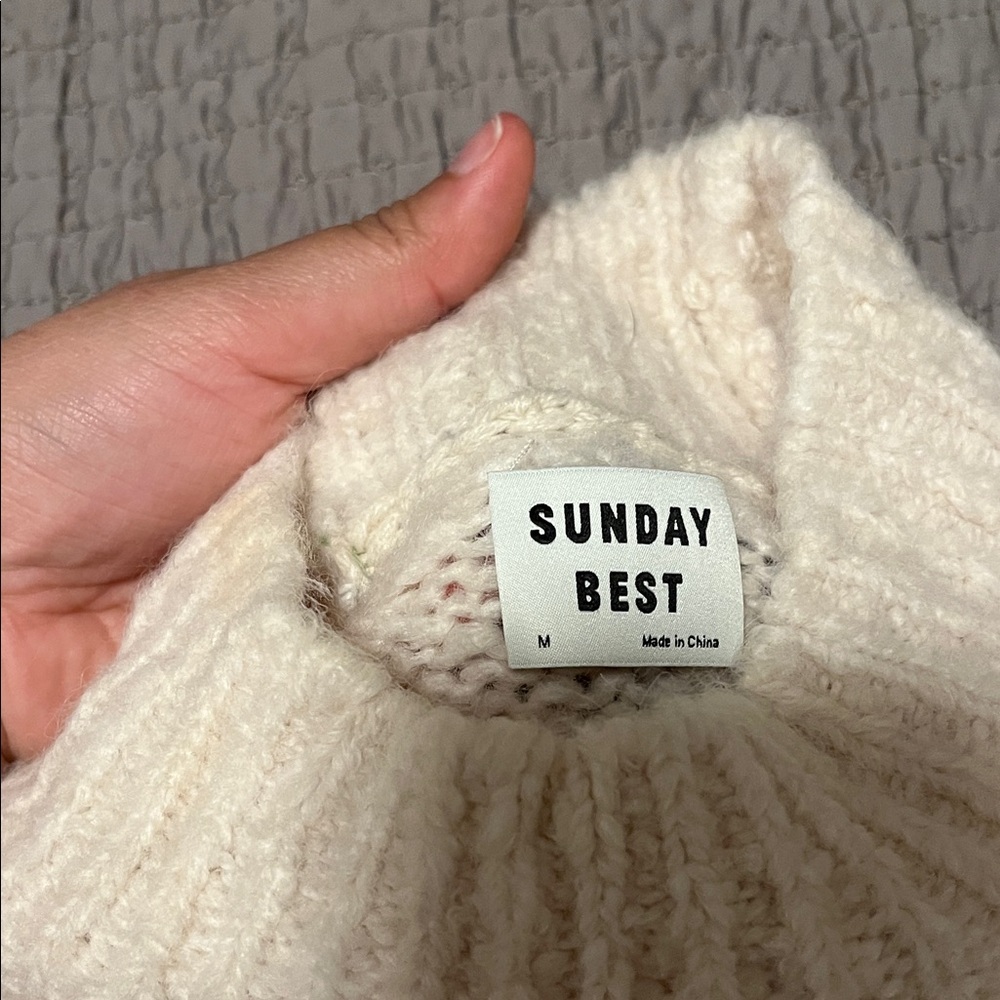 Sunday Best Cream Turtleneck Sweater - Picture 2 of 4